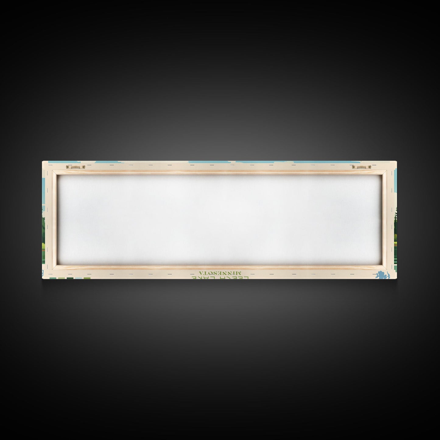 Leech Lake, Minnesota Panoramic Wall Art Framed Canvas Print, Midcentury Modern, Pop Art, Home Decor, Travel Poster, Living Room Art