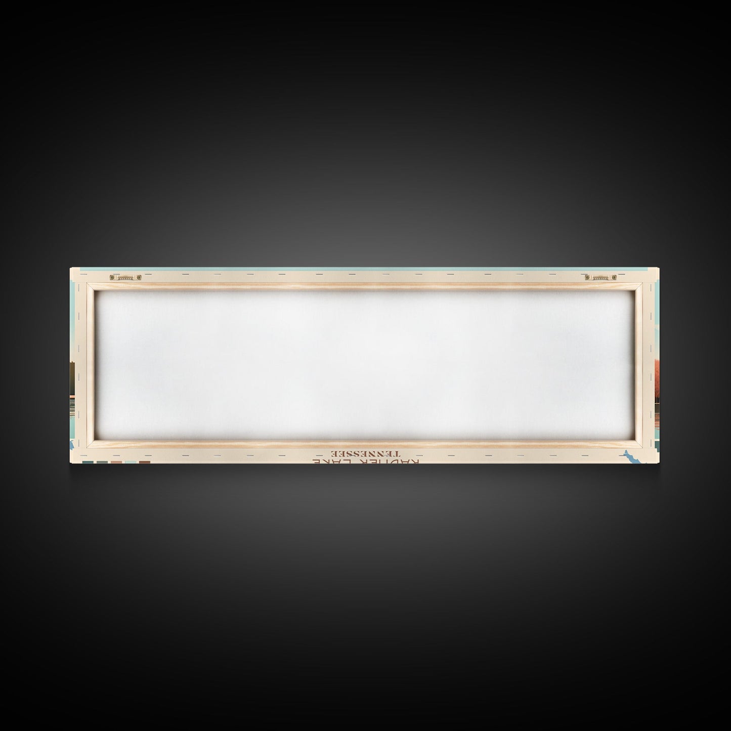 Radner Lake, Tennessee Framed Canvas Print, Living Room Art, Midcentury Modern, Panoramic Travel Poster, Pop Art, Wall Art