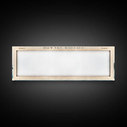 Cocos Island COUNTRY | Framed Travel Poster Canvas Print | Trendy Wall Art | Watercolor Painting | Living Room Art | Unique Art