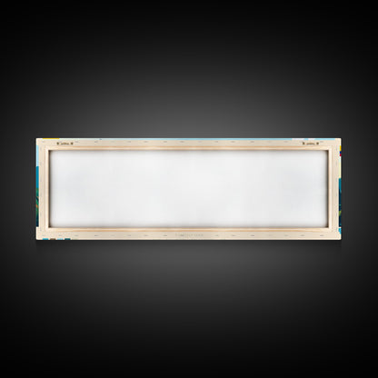 Bogota, Colombia Travel Poster Panoramic Canvas Print, Bogota, Colombia Painting, Colombia Art, Bogota Travel Art, Guest Room Painting