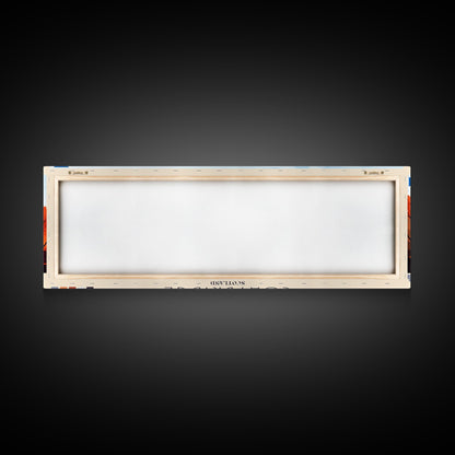 Coatbridge, Scotland Panoramic Travel Poster Canvas Print, Coatbridge, Scotland Painting, Scotland Art, Coatbridge Panoramic Travel Art, Travel Painting