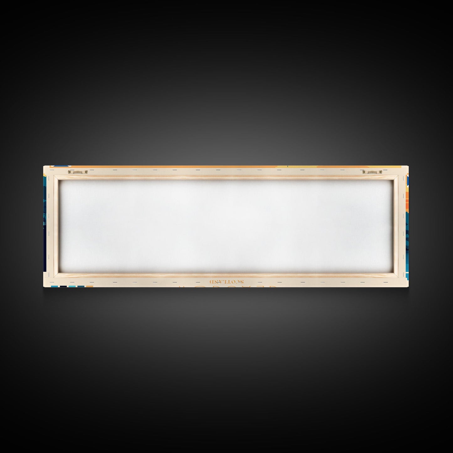 Glasgow, Scotland Panoramic Travel Poster Canvas Print, Glasgow, Scotland Painting, Scotland Art, Glasgow Travel Art, Guest Room Painting