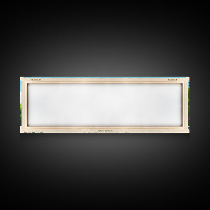 Lichfield, England Travel Poster Panoramic Canvas Print, Lichfield, England Painting, England Art, Lichfield Travel Art, Guest Room Painting