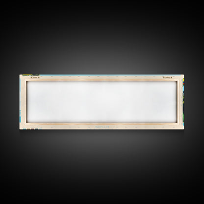 Manta, Ecuador Panoramic Travel Poster Canvas Print, Manta, Ecuador Painting, Ecuador Art, Manta Travel Art, Living Room Painting