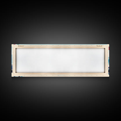 Panoramic Travel Poster Monterrey, Mexico Canvas Print, Monterrey, Mexico Painting, Mexico Art, Monterrey Travel Art, Guest Room Painting