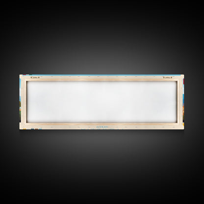 Morelia, Mexico Panoramic Travel Poster Canvas Print, Morelia, Mexico Painting, Mexico Art, Morelia Travel Art, Living Room Painting