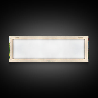 Panoramic Travel Poster Nanjing, China Canvas Print, Nanjing, China Painting, China Art, Nanjing Travel Art, Guest Room Painting