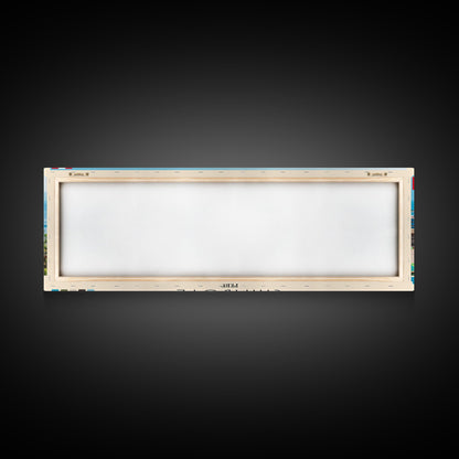 Chimbote, Peru Panoramic Canvas Print, Chimbote, Peru Painting, Peru Art, Chimbote Travel Poster, Travel Art, Housewarming Gift