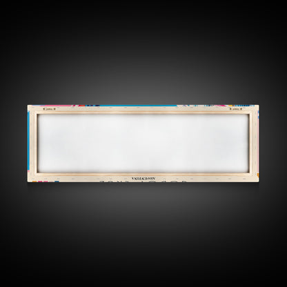 Godoy Cruz, Argentina Panoramic Canvas Print, Godoy Cruz, Argentina Painting, Argentina Art, Godoy Cruz Travel Poster, Travel Art, Guest Room Painting