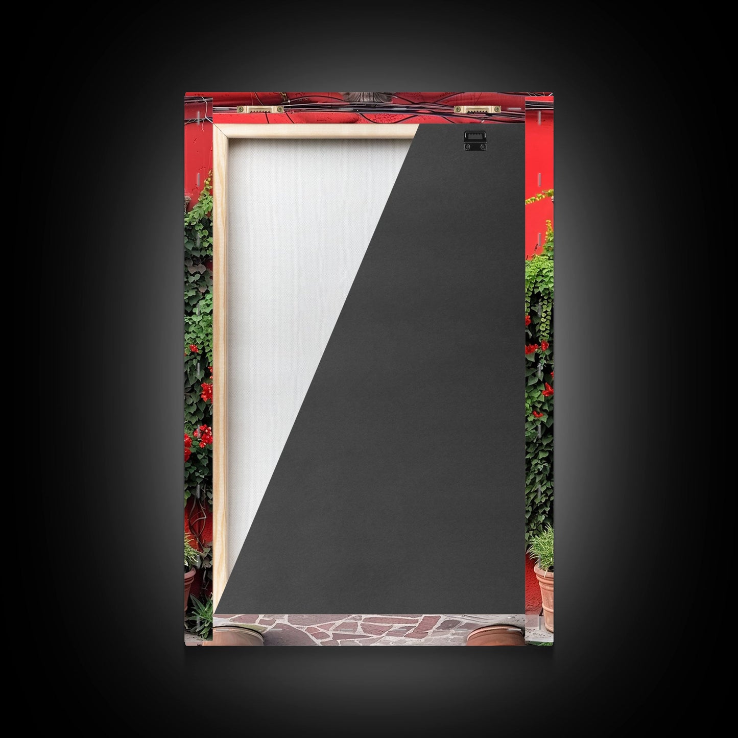 Change Hacienda Architecture Framed Canvas Print, Mexican Wall Art, Art of Mexico, Original Artwork, Wood Framed Ready To Hang