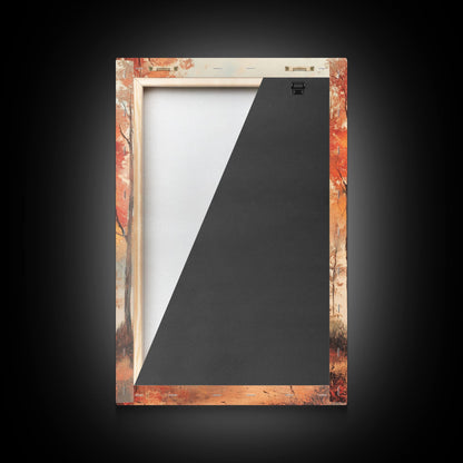 Canvas Print of Serene Autumn Path with Misty Background, Fall Wall Art, Seasonal Decor, Gift Idea, Modern Farmhouse, Autumn Landscape