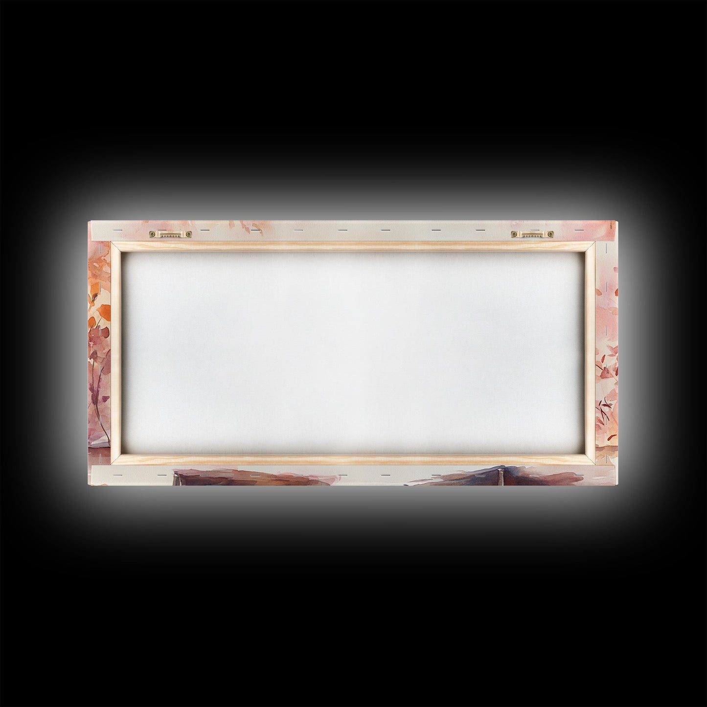 Cozy Pink Living Room Canvas Print with Chairs and Floral Decor, Perfect Rustic Wall Art for Fall or Above Couch Decor, Farmhouse Style