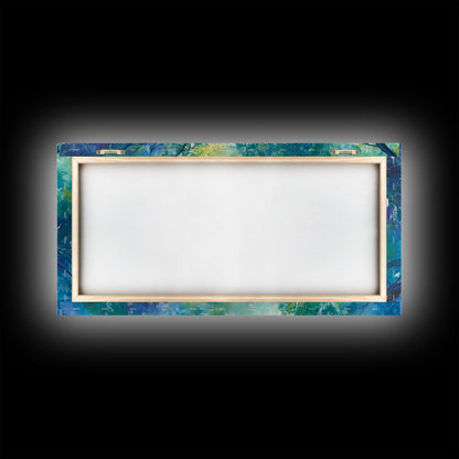 Canopy View, tree painting, green wall art, botanical prints, sage green wall art, whimsical art, Framed Canvas Print, gift idea