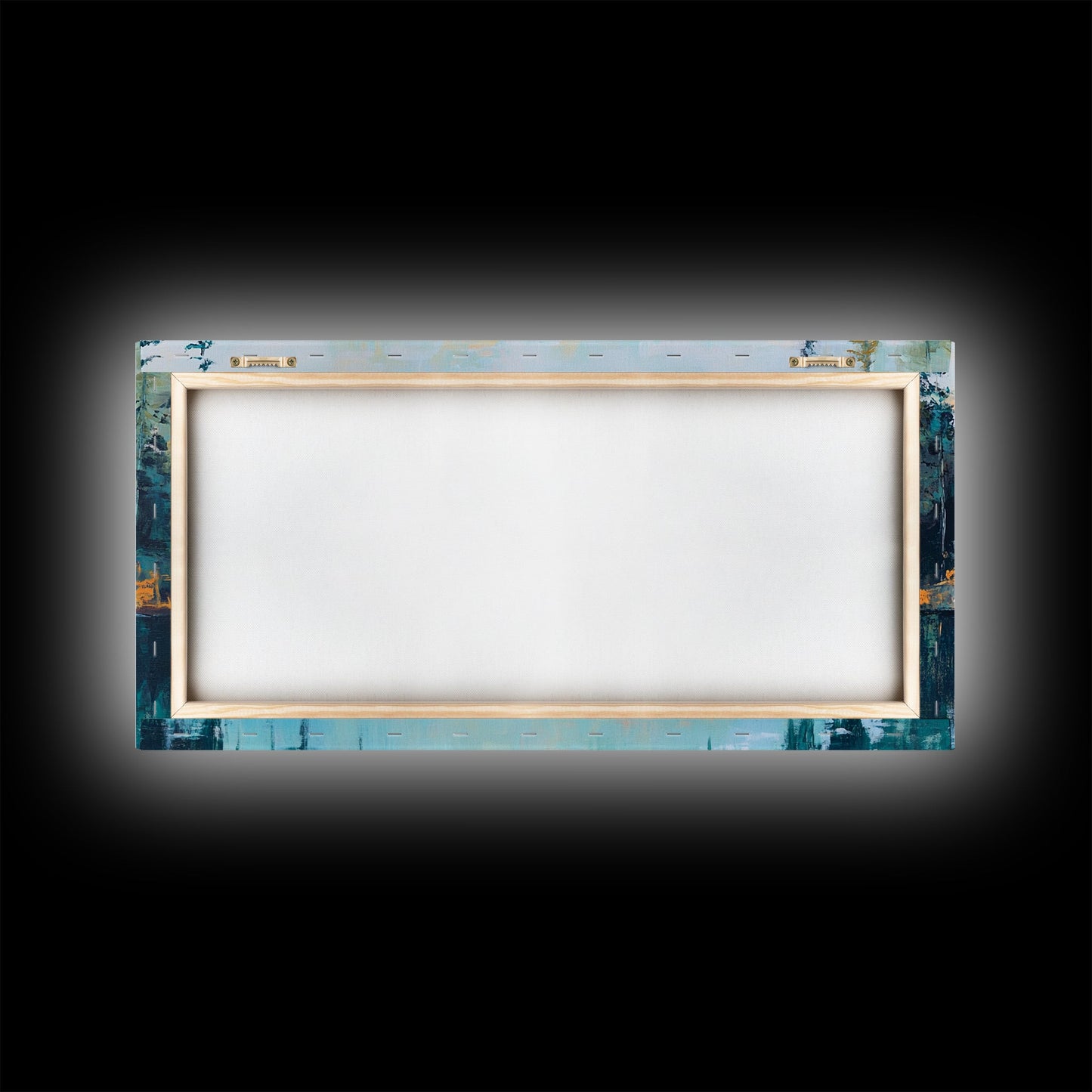 Tranquil Lake, pine tree art, landscape painting, smoky mountain art, panoramic painting, nature painting, Framed Canvas Print