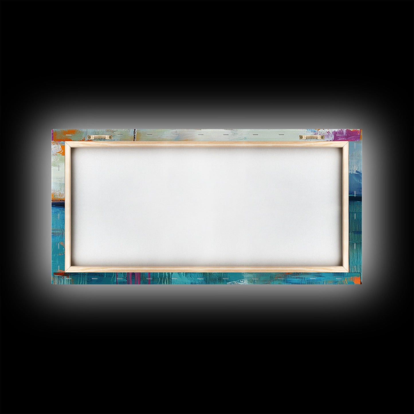 Nautical Buoy Painting, coastal wall art, blue and green wall art, nautical decor, ocean painting, framed canvas print, rustic decor