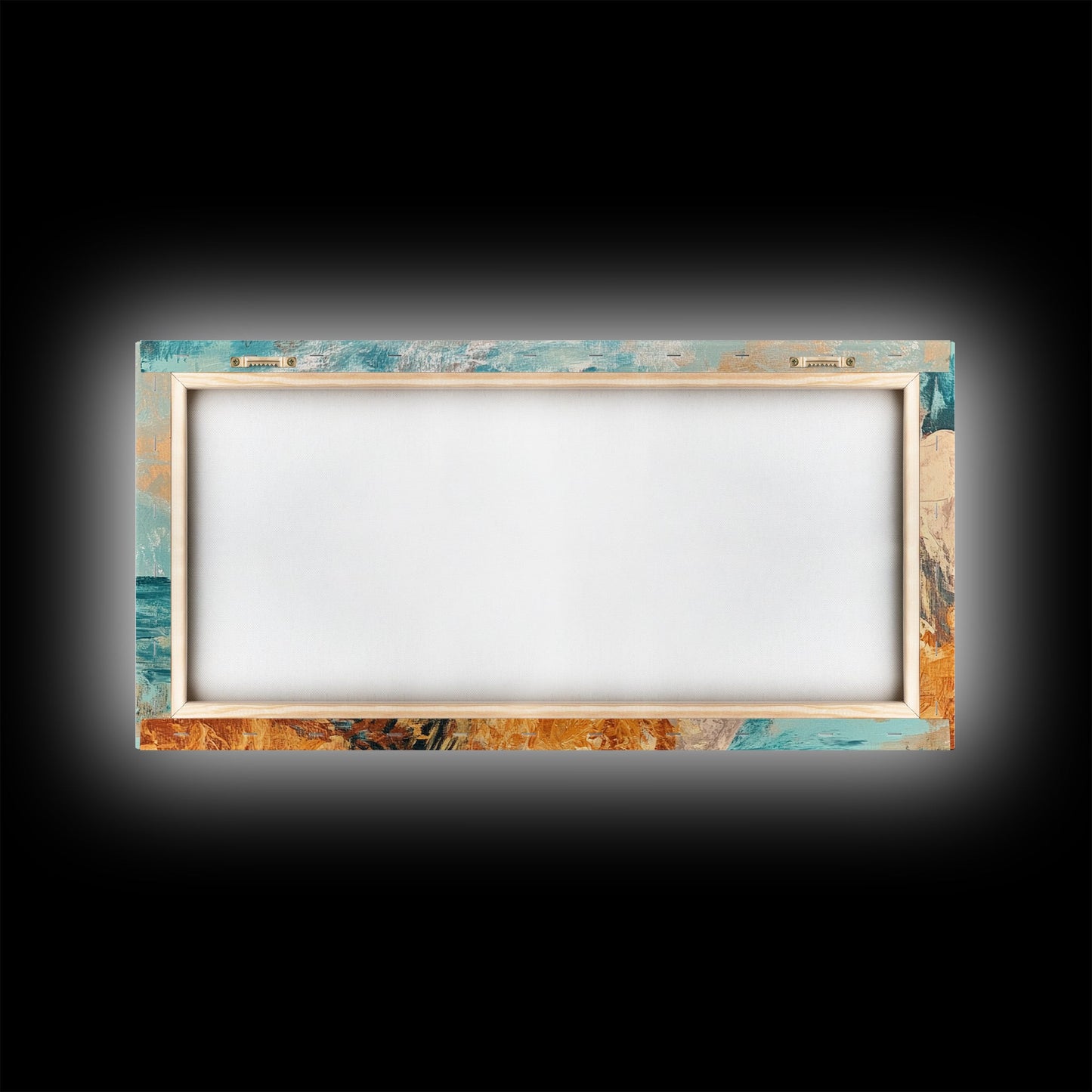 Coastal Desert Painting, agave painting, southwest wall art, Joshua tree art, coastal landscape art, Framed Canvas Print