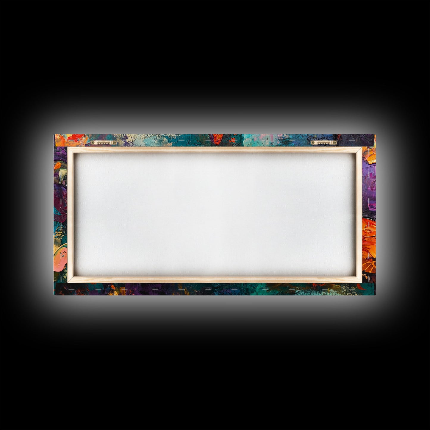 Vibrant starfish, coastal abstract, nautical decor, framed canvas print, ocean painting, coastal painting, whimsical art