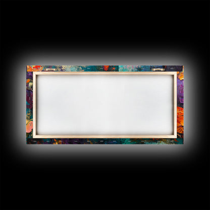 Vibrant starfish, coastal abstract, nautical decor, framed canvas print, ocean painting, coastal painting, whimsical art