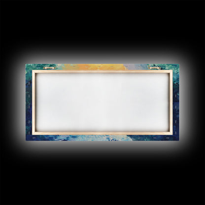 Waterfall Painting, Canvas Print, mountain painting, extra wide painting, nature landscape art, panoramic art, bedroom wall art