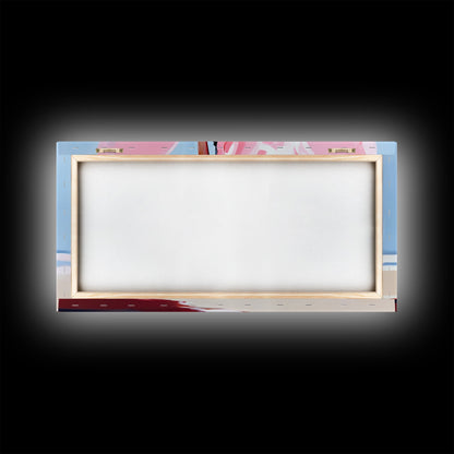 Pink Smoke Painting, Abstract Dreamy Art, Surreal Cloud Wall Decor, Soft Pastel Aesthetic, Modern Statement Piece, Canvas Print