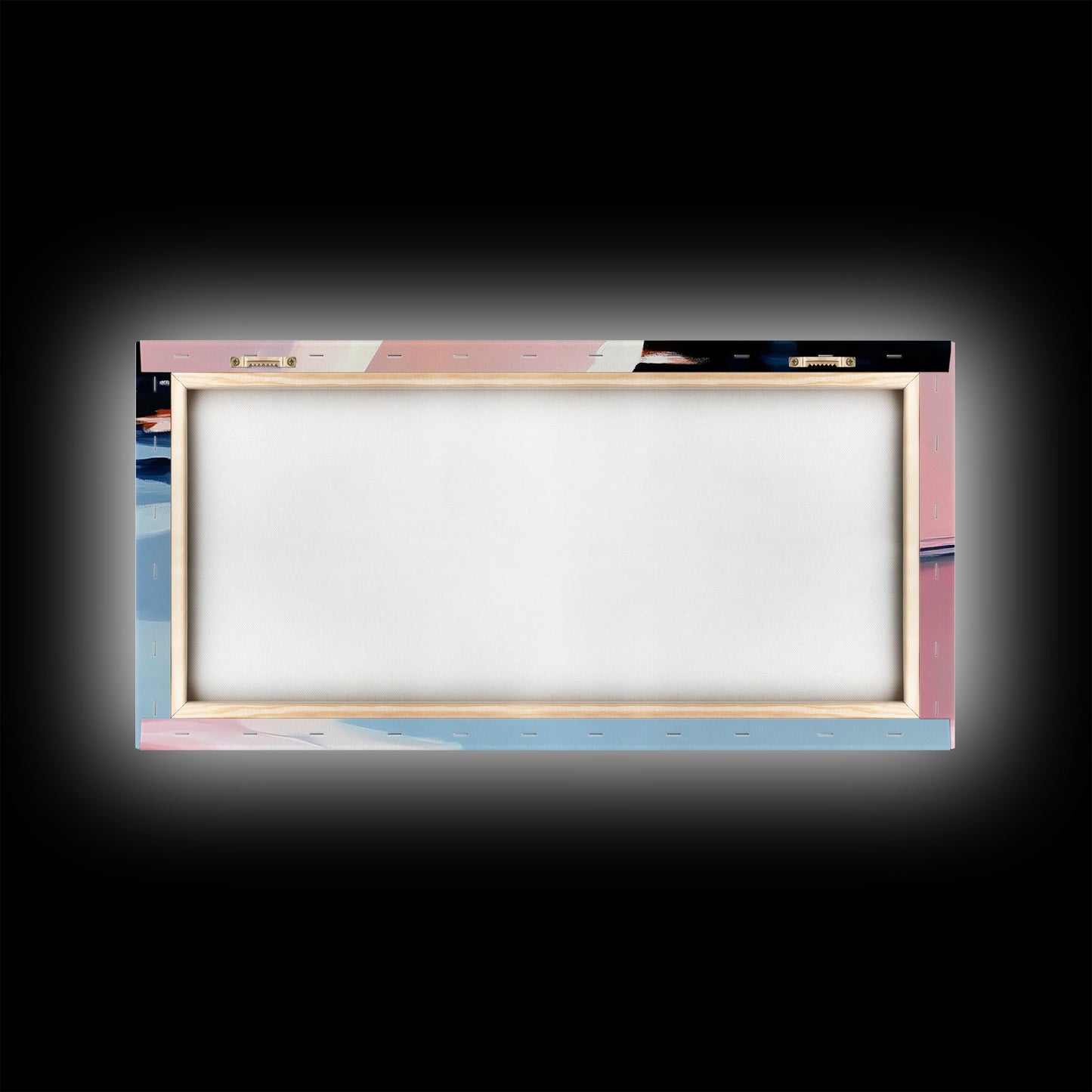 Water Reflection, Abstract Lake Art, Soft Pastel Painting, Minimalist Modern Aesthetic, Dreamy Nature Scene, Framed Canvas Print