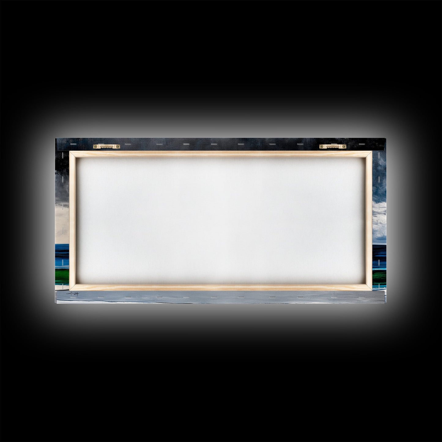 Ocean Horizon, Serene Seascape, Deep Blue, Coastal Wall Art, Minimalist Nature, Framed Canvas Print, Office Decor, Modern Beach Painting