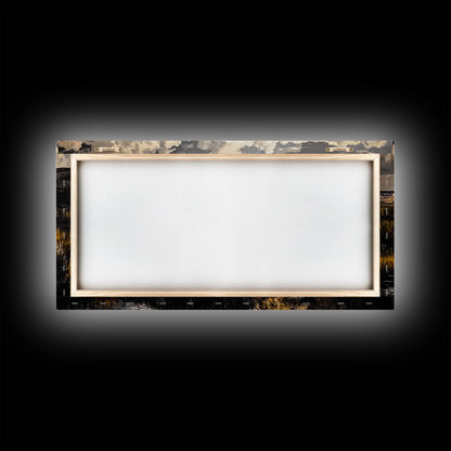 Western River, Rustic Landscape, Southwest Art, Moody Nature Painting, Lodge Wall Decor, Mountain Home Art, Canvas Print, Coastal Print