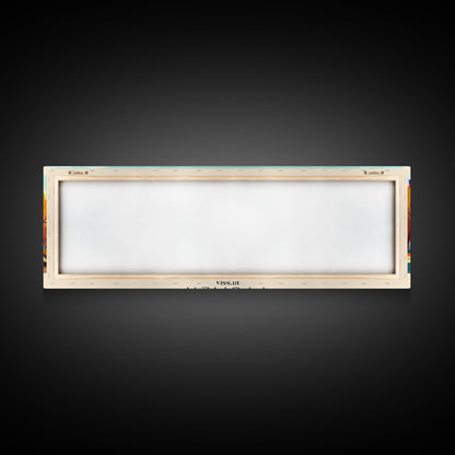 Tyumen Russia Panoramic Travel Poster, Framed Canvas Print or Metal Wall Art, Travel Art, Home Decor, Panoramic Painting, Midcentury Art