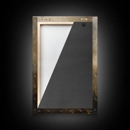 Haunting Grim Reaper with Scythe - Dark Halloween Nightmare Gothic Art Framed Canvas Print, Spooky Wall Decor