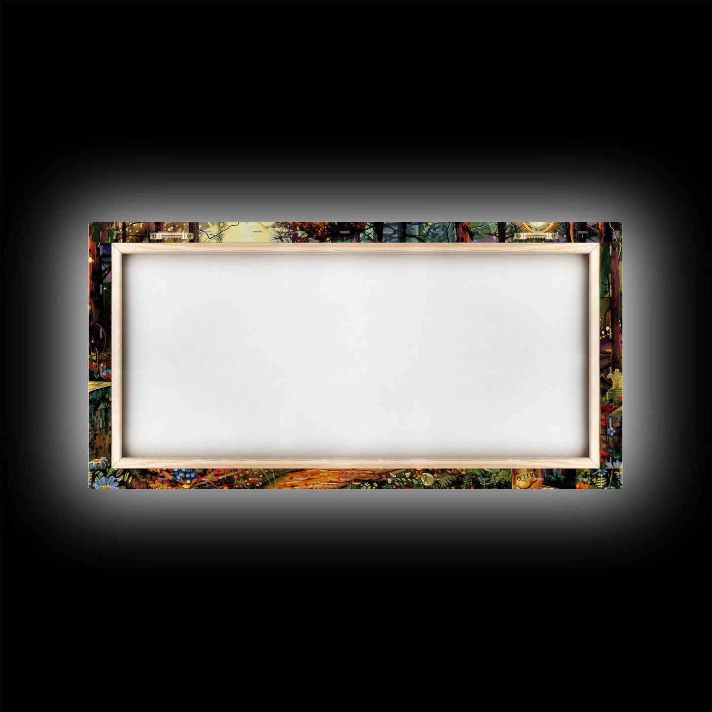 Colorful Haunted Grave Yard In The Spring Time, Framed Canvas Print, Spooky Wall Art, Halloween Spooky Season Decor