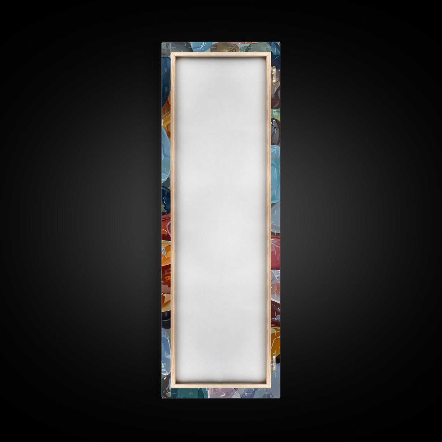 Colorful Textured Canvas Painting of Glass Rocks, Nature Art Print for Living Room, Oversized Canvas Art, Narrow Wall Art Print, Modern Art