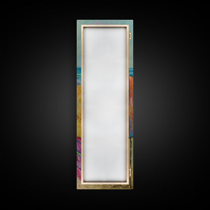 Colorful Laundry on Beach Landscape Art Print, Vertical Oversized Living Room Canvas Print Framed, Framed Wall Art for Laundry Room