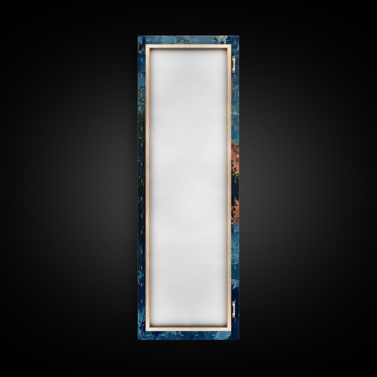 Reflective Sunset Over Calm Waters, Minimalist Farmhouse Art For Rustic Decor, Boho Style Wall Art In Tall Canvas Print