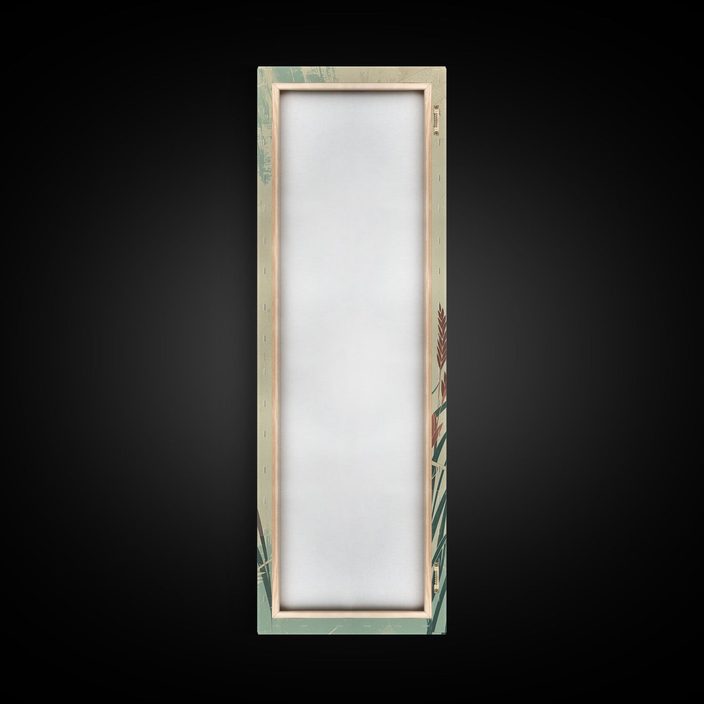 Japanese Skinny Art of Pheasant in Flight with Graceful Wings and Earthy Tones – Framed Canvas Print