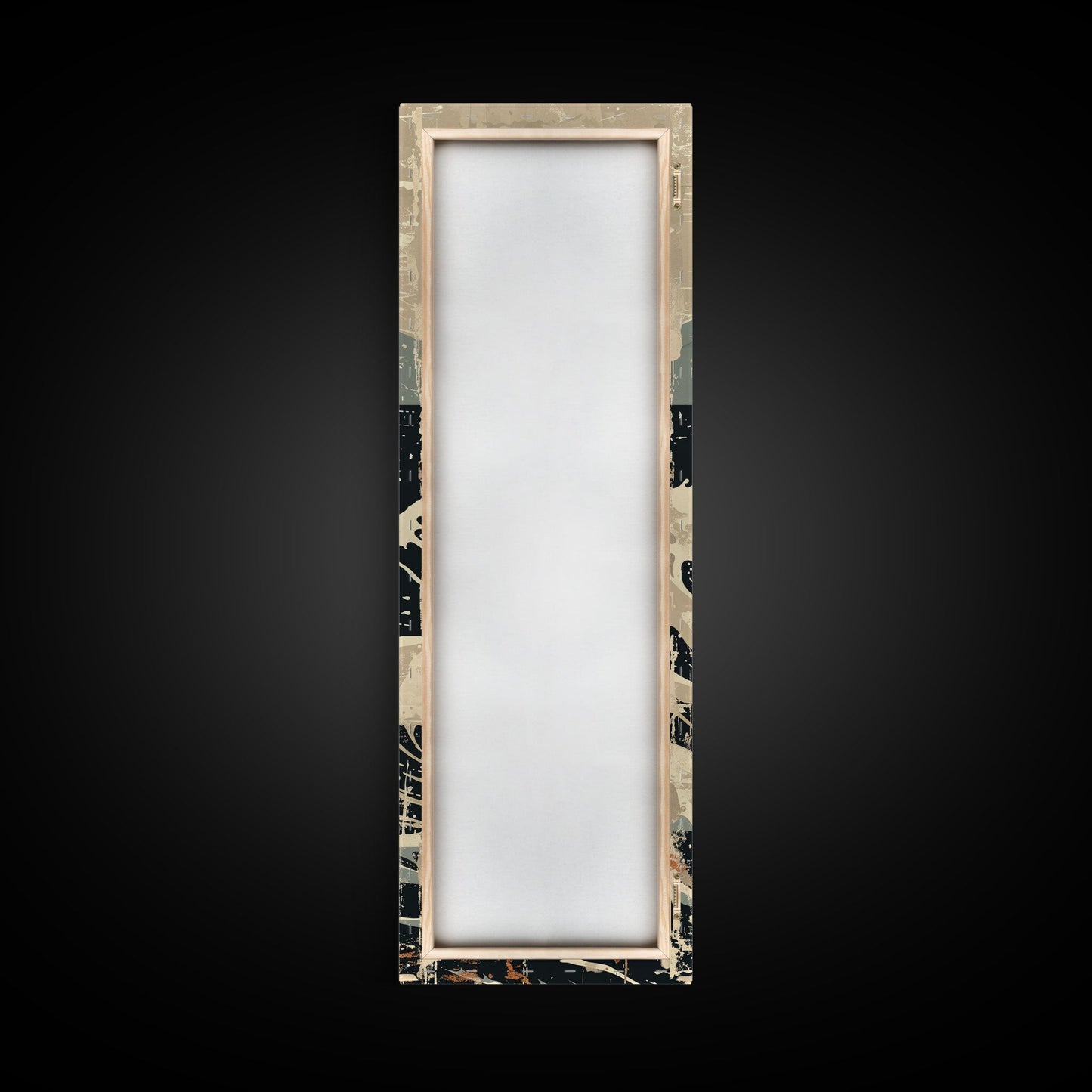 Skinny Art Tall Art Framed Canvas Print Japanese Style Art Vintage Mount Fuji Sun And Waves Wood Block Print Ukiyo-e Feng Shui Wall Art