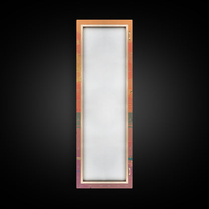 Sailing Boats In The Sunset Over Serene Waters In Japanese Style Ukiyo-e Art Framed Canvas Print Skinny Art Tall Art