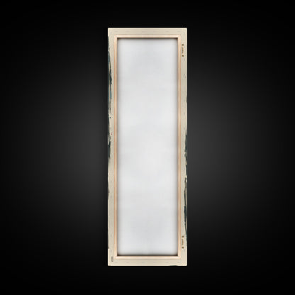 Colorful Lanterns Hanging in a Vertical Row with Abstract Background - Skinny Art, Japanese Wall Decor, Framed Canvas Print, Ukiyo-e Style