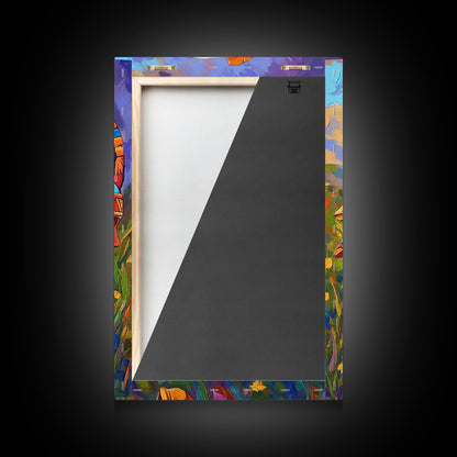 Native American Headdress, Goddess Art Print, Afrocentric Wall Art, Southwest Wall Art, Boho Art, Canvas Print, Rustic Wall Art