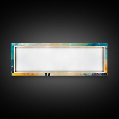 Coastal Wanderer, ocean painting, seascape painting, beach decor, nautical wall art, panoramic art, coastal landscape art, framed canvas print