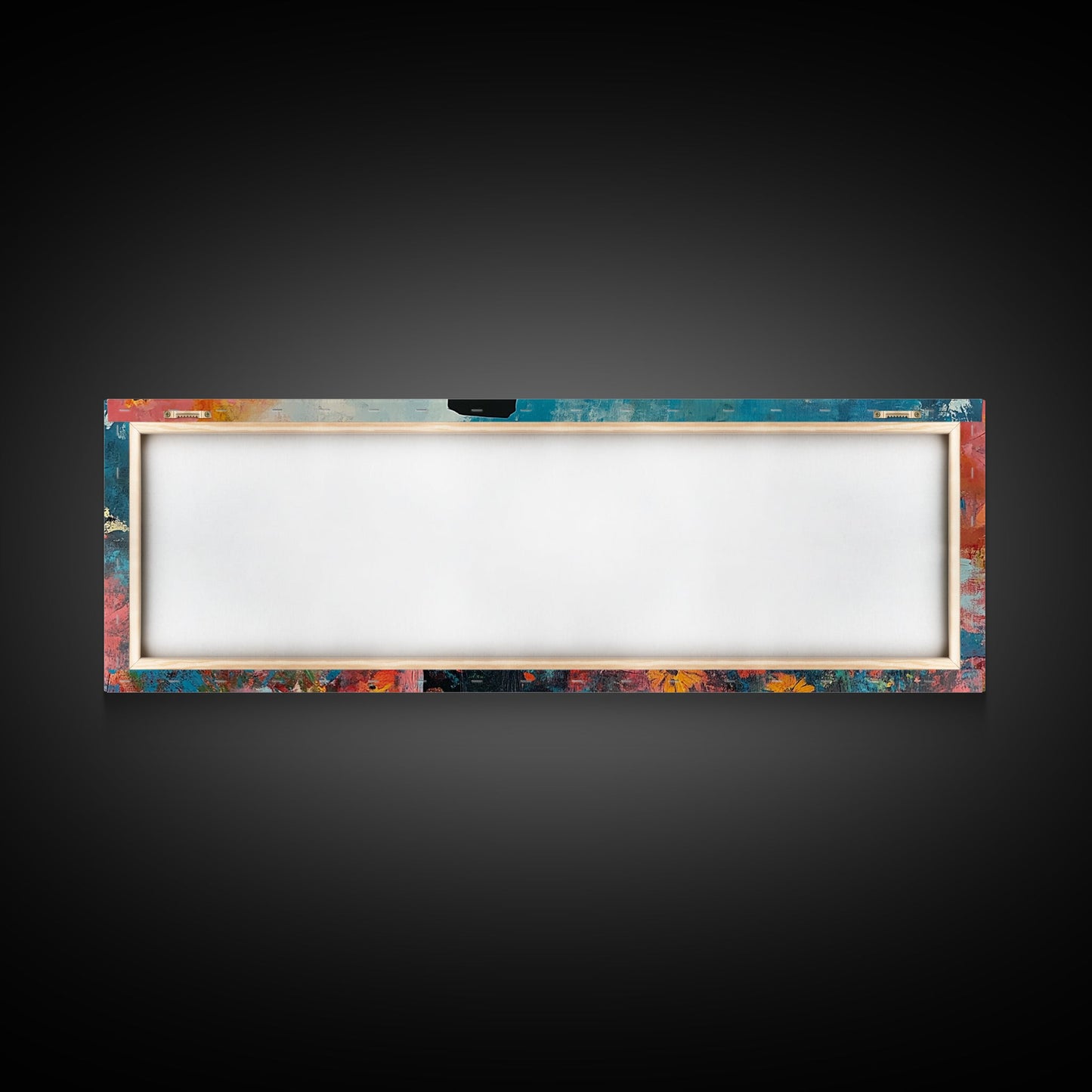 Black cowgirl painting, western decor, wildflower painting, boho art, extra wide art, framed canvas print, rustic decor, poppy wall art