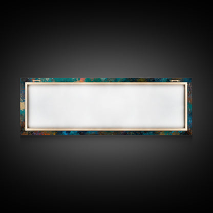 Coiled Serpent, moody art, snake painting, dark romance art, gothic decor, rustic wall art, panoramic wall art, framed canvas print