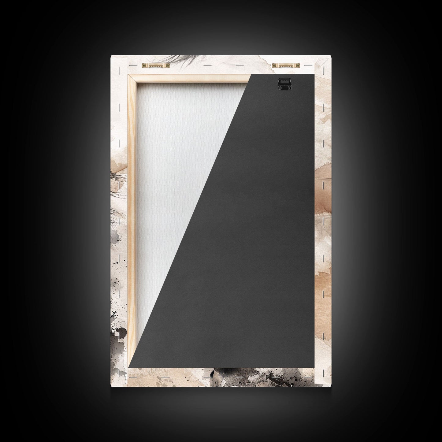 Charging Horse with Dust - Framed Canvas Print, Intense Living Room Art, Bold Bedroom Decor, Equestrian Art, Wall Art