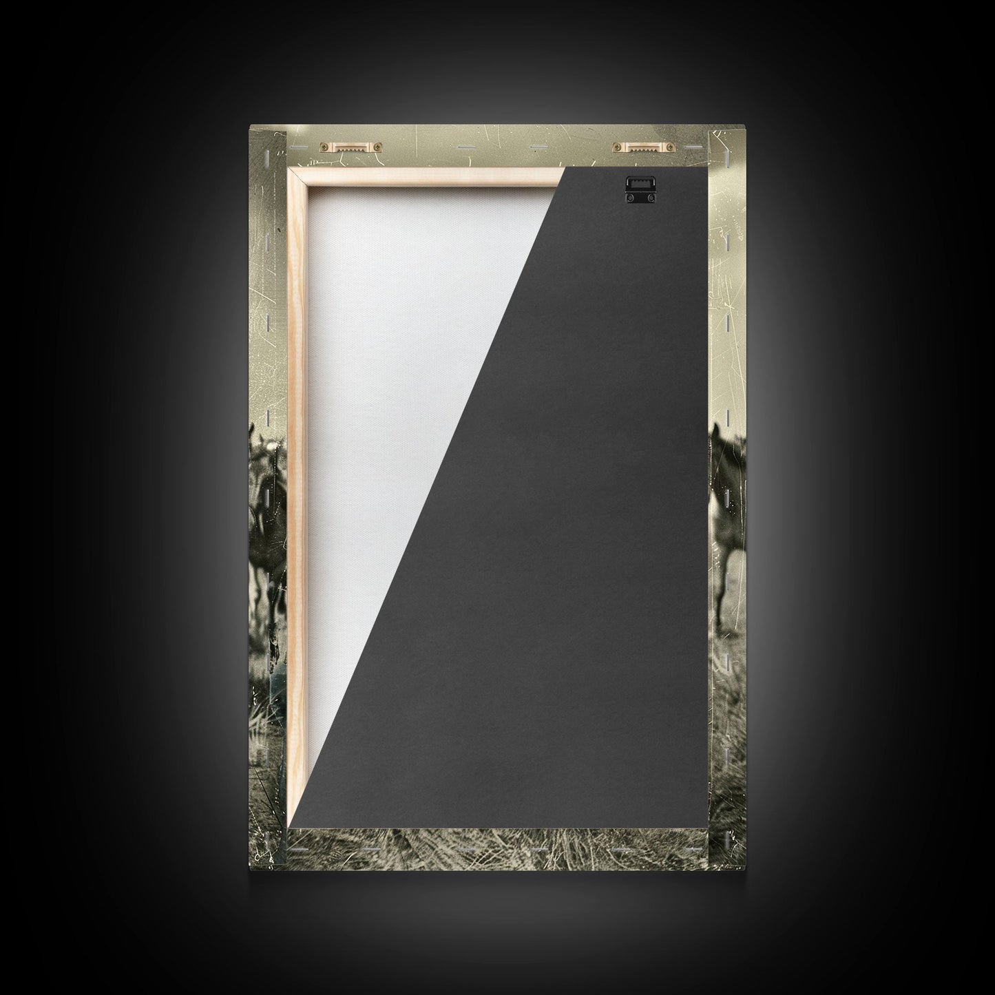 Running Wild Horses Sepia Print - Framed Canvas Wall Art, Rustic Western Decor, Horse Artwork for Living Room, Animal Wall Art