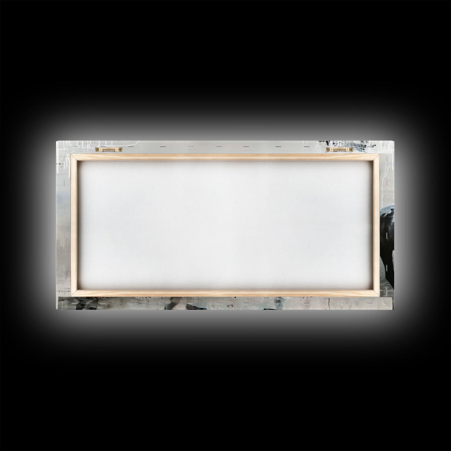 Galloping Horses in Monochrome Abstract Landscape, Perfect Wall Art, Framed Canvas Print for Living Room or Bedroom Decor, Equestrian Art