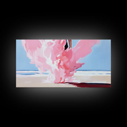 Pink Smoke Painting, Abstract Dreamy Art, Surreal Cloud Wall Decor, Soft Pastel Aesthetic, Modern Statement Piece, Canvas Print