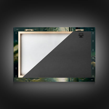 Colorful Watercolor Art, Framed Canvas Print, unique wall art, framed wall art, Landscape watercolor