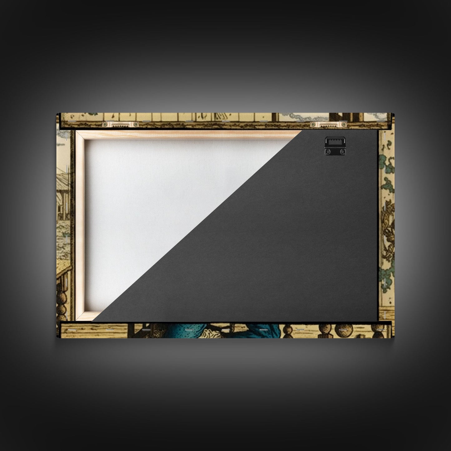 Japanese Cowboy, Wild West Samurai Mashup Art, Framed Canvas Print, Wild Western Decor, Home Art, Living Room Decor