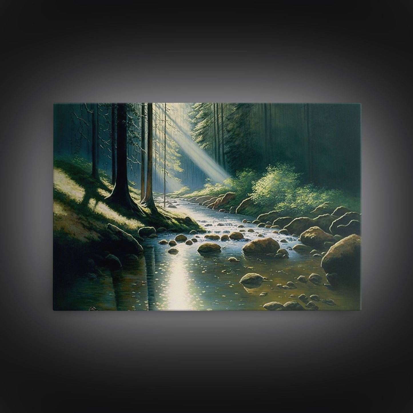 Colorful Watercolor Art, Framed Canvas Print, unique wall art, framed wall art, Landscape watercolor