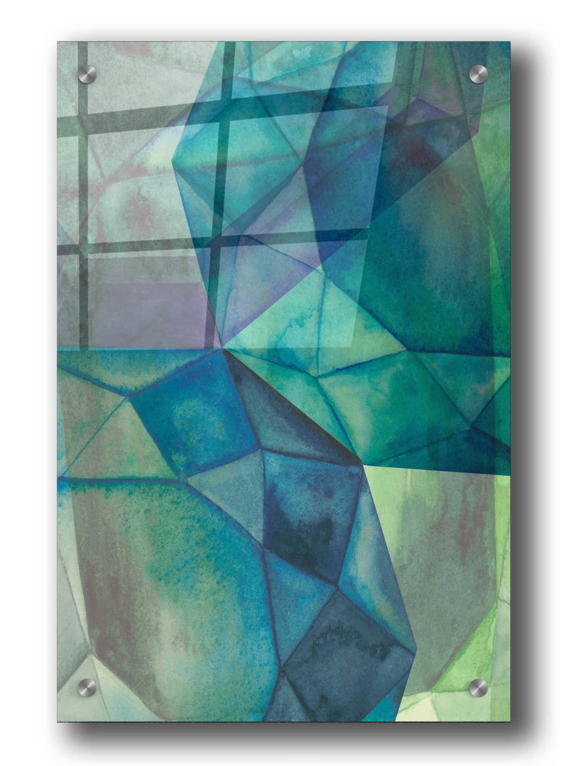 'Gemstones I' by Grace Popp, Acrylic Glass Wall Art, 24"X36"
