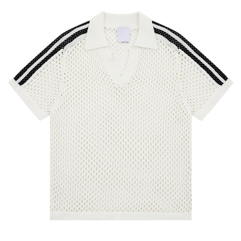 Short Sleeve T-Shirt Men's Summer Loose Casual Couple Polo Collar Half Sleeve Shirt